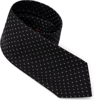 Jil Sander Regimental Silk 7 cm Tie - Heren - Stropdassen - Blauw - ONE Size - Accessoires