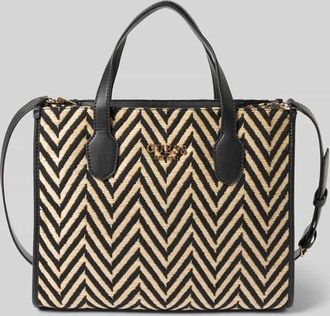 Guess Handtasche mit Label-Applikation Modell SILVANA in Black, Größe 1