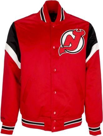 Mitchell & Ness NHL Zwaargewicht Bomberjack Devils Viering - Heren - Bomber jackets - Rood - S - Polyester - Jassen