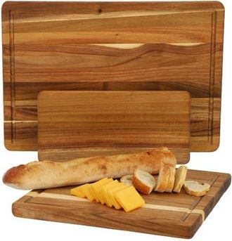 MegaChef 3 Piece Acacia Wood Cutting, Prep and Serving Boards at Nordstrom