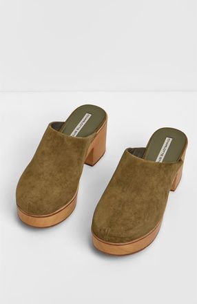 Charlotte Stone Curran Platform Clog in Olive at Nordstrom, Size 11
