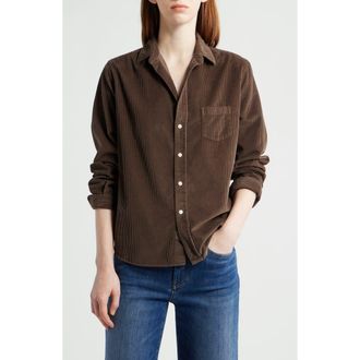 Frank & Eileen Eileen Relaxed Corduroy Button-Up Shirt in Sagebrush Green Corduroy at Nordstrom, Size Xx-Small