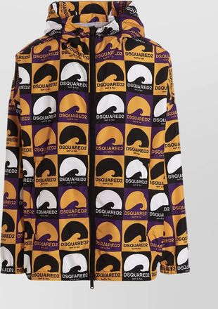 Dsquared2 printed hooded lightweight jacket