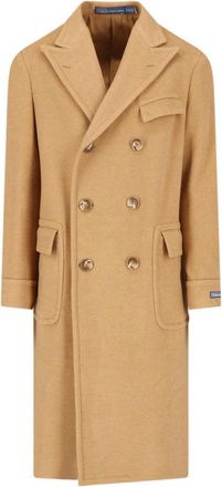 Polo Ralph Lauren Brown Camel Double-Breasted Coat