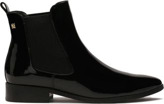 Kazar Instap platte laarzen met lage hak - Dames - Chelseaboots - Zwart - 36 EU - Leer - Schoenen