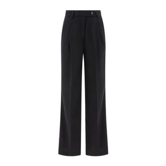 F.it Pantalon met plooien - Dames - Broeken - Zwart - Maat: 3XL Zijde