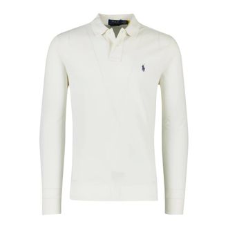 Polo Ralph Lauren Tops, Heren, Wit, L, Katoen, Polo Ralph Lauren polo lange mouw wit
