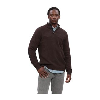 Barbour Truien & Vesten, Heren, Bruin, M, Heren Truien Vesten Holden Half Zip Knitted Jumper Truien