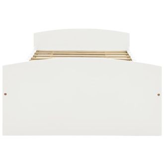 Berkfield Home Decorative Bed Frame with 2 Drawers White Solid Pine Wood 90x200 cm