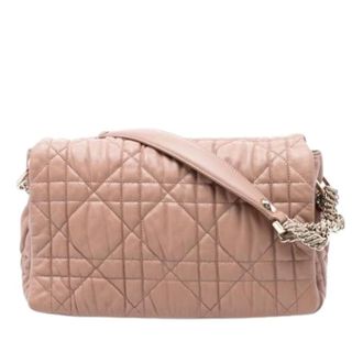 Dior Pre-owned Shoulder Bags, female, Brown, Size: ONE SIZE Pre-owned Quilted Shoulder Bag