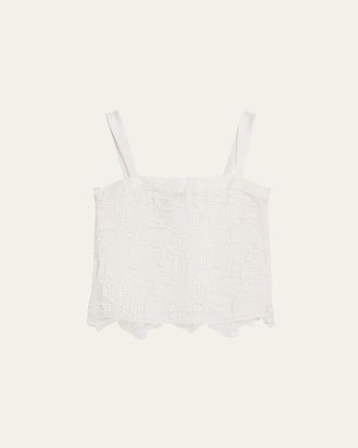 SIMKHAI Brynn Sleeveless Embroidered Top