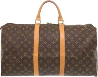 Louis Vuitton Pre-owned Boston bag - unisex - Vintage Weekendtas - Bruin - ONE Size - Leer - Vintage