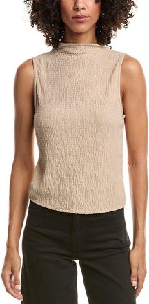 Bella Dahl Mock Neck Smocked Top