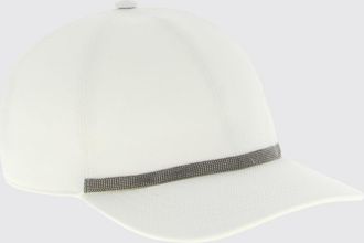 Brunello Cucinelli Cappello Brunello Cucinelli in twill di cotone con monile