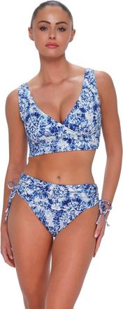 Sunsets Elsie Bikini Swimsuit Top - DD Cup in Island Ink Rib at Nordstrom, Size 36