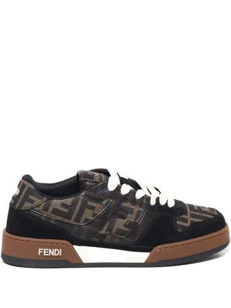 Fendi Match sneakers - men - Fabric/Polyester/Rubber - 9.5 - Brown