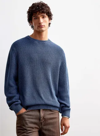 Le 31 Mens Muted ribbed sweater