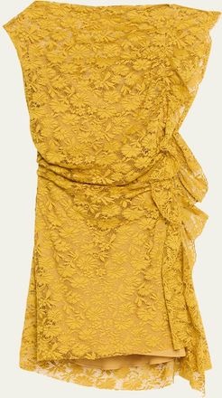 A.L.C. Astra Lace Ruffle Mini Dress