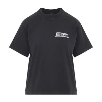 Balenciaga T-Shirts, female, Black, XS, Medium Fit T-Shirt
