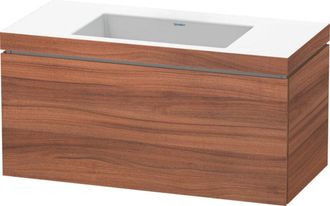 Duravit Lavamanos Duravit L-cube Con Base Mural, 100x48 Cm, 1 Caj&oacute;n, Sin