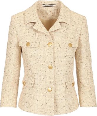 Tagliatore Kort Jack - Dames - Blazers - Beige - S - Katoen - Jassen