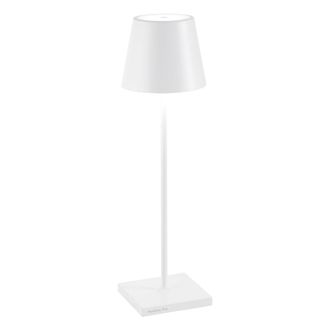 Zafferano L&aacute;mpara de mesa zafferano led recargable blanca ip65