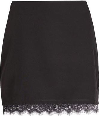 8 by YOOX LACE-TRIM MINI SKIRT