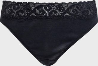 Hanro Moments High-Cut Lace-Trim Briefs