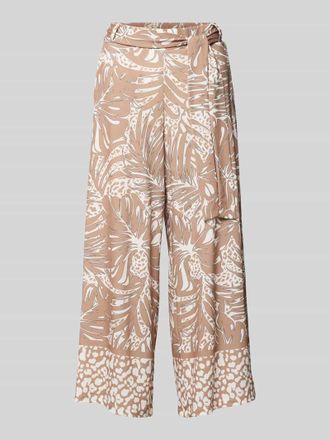 More & More More & More Stoffhose mit Bindeg&uuml;rtel in Taupe, Gr&ouml;&szlig;e 40