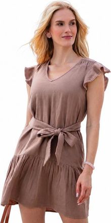 Cabana Life Gauze Tie Waist Dress in Brown at Nordstrom, Size X-Large