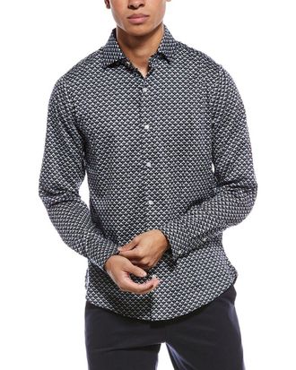 Ted Baker Blue Soren Ginkgo Print Shirt