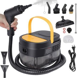 No Brand Limpiador A Vapor Port&aacute;til - Potente Dispositivo De Vapor - Limpieza Profunda - Calentamiento R&aacute;pido En 10 Segundos - Dep&oacute;sito De 1600 Ml - Amarillo