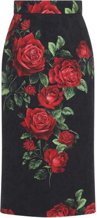 Dolce & Gabbana Midi Rok - Dames - Kokerrokken - Zwart - XS - Leer - Rokken