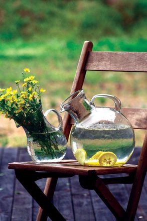 Kalalou Small Mouthed Circular Tilted Pitcher