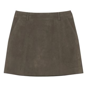 Dunst Alter-Suede Minirok - Dames - Rokken - Groen - Maat: M Su&egrave;de