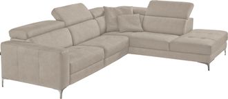 Egoitaliano Ecksofa »Matt, hoher Sitzkomfort und aufwendige Detailverarbeitung, L-Form« mit Ottomane, inkl. verstellbarer Kopfteile zum Relaxen