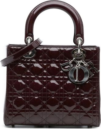Dior 2011 Medium Patent Cannage Lady Dior satchel - women - Patent Leather - One Size - Purple
