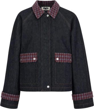 FRNCH Frnch - Honshu Jas - Dames - Jassen - Blauw - Maat: S Katoen