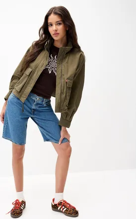 Levi's Womens Khaki cotton twill coat