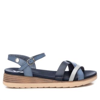 Xti Womens Low Wedge Sandals In Navy