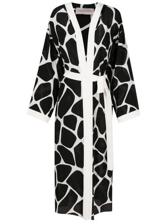 Valentino Garavani Wikkelrok met dierenprint - Zwart