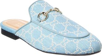 Gucci Giglio Princetown Canvas & Leather Mule