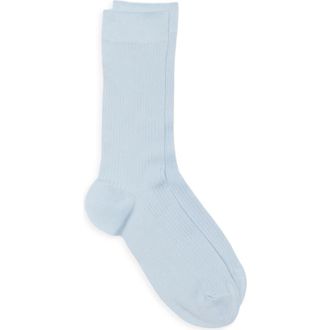 Nordstrom Casual Rib Crew Socks in Blue Celestial at Nordstrom, Size Regular