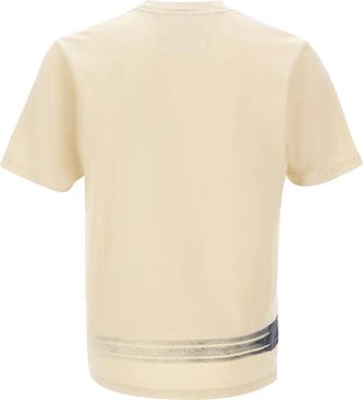 C.P. Company Mens Short-Sleeve T-Shirt Bottom Logo Frozen Dew Cotton T-Shirts And Polos