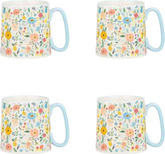 10 Strawberry Street Set Of 4 Bella Mugs