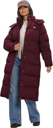 Tommy Jeans Dames, Mantels, Bruin, Maat: XL Poliester
