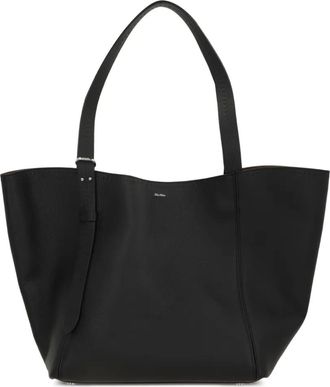 Max Mara Leren shopper - Zwart