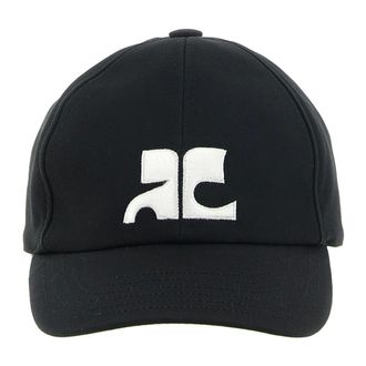Courr&egrave;ges Gorra de algod&oacute;n con logo AC - Accessories - Mujer - Negro - ONE SIZE