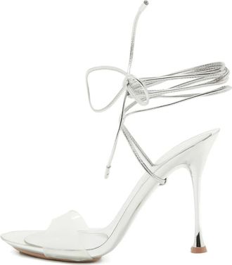 Gianvito Rossi Sandali in pelle con tacco 110mm - Grigio