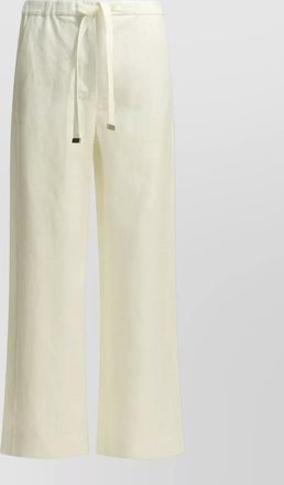 Max Mara linen wide leg trousers casual style